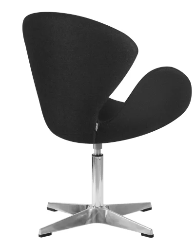 Кресло дизайнерское 69A-LMO SWAN, цвет сиденья черный (AF9), алюминиевое основание Dobrin, чёрный/ткань, ножки/металл/алюминий, размеры - ****710*600 фото 4