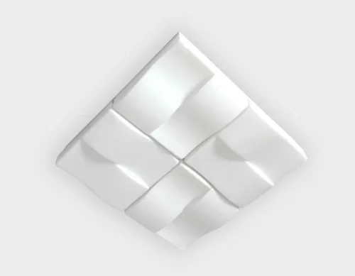 Светильник потолочный LED с пультом Orbital Parus FP2382 WH 128W D500*500 Ambrella light белый на 1 лампу, основание белое в стиле современный хай-тек квадраты фото 2