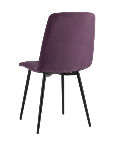 Стул Oliver велюр фиолетовый УТ000036029 Stool Group, фиолетовый/велюр, ножки/металл/чёрный, размеры - ****450*530 фото 6