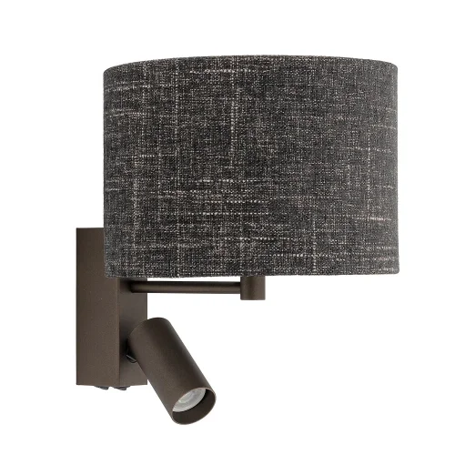 Бра с выключателем Santana A 11661-NW Nowodvorski чёрный на 1 лампу, основание коричневое в стиле современный для чтения