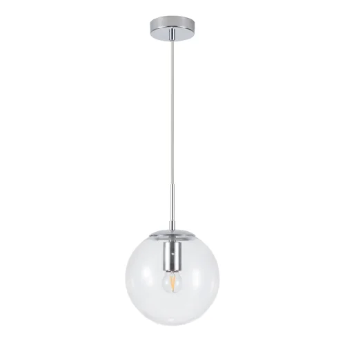 Светильник подвесной Volare A1920SP-1CC Arte Lamp прозрачный на 1 лампу, основание хром в стиле современный шар