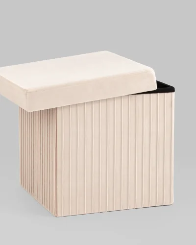 Пуф складной с ящиком Store Square, бежевый УТ000038974 Stool Group на 1 , основание в стиле современный фото 4