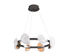 Люстра подвесная LED с пультом Юнни 07693-8A,29 Kink Light прозрачная на 4 лампы, основание чёрное в стиле современный с пультом