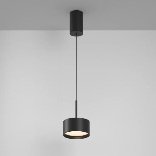 Светильник подвесной LED Glare P102PL-12W3K-B Maytoni чёрный 1 лампа, основание чёрное в стиле современный хай-тек  фото 3