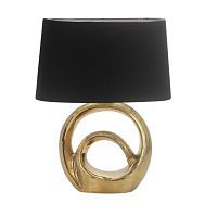 Настольная лампа Padola OML-19314-01 Omnilux чёрная 1 лампа, основание золотое металл в стиле современный 