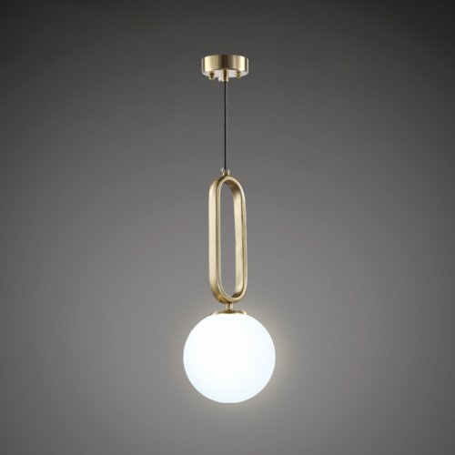 Светильник подвесной VITAL 141143-26 ImperiumLoft белый 1 лампа, основание латунь в стиле минимализм  фото 2