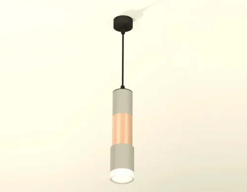 Светильник подвесной XP7423062 Ambrella light золотой серый 1 лампа, основание серое в стиле хай-тек современный трубочки фото 3