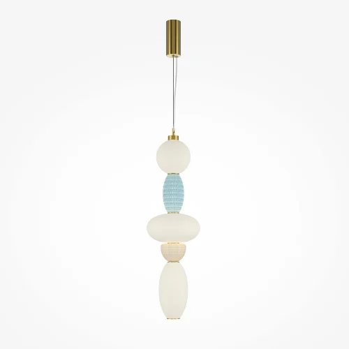 Светильник подвесной LED Adore MOD297PL-L24BS3K1 Maytoni разноцветный белый на 1 лампу, основание латунь в стиле современный арт-деко выдувное фото 3