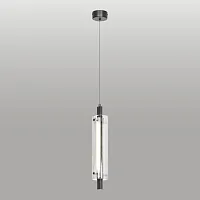 Светильник подвесной LED Blount LSP-7356 Lussole прозрачный на 1 лампу, основание чёрное в стиле современный 