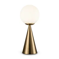 Настольная лампа Glow FR5289TL-01BS Freya белая 1 лампа, основание латунь металл в стиле модерн молекула шар
