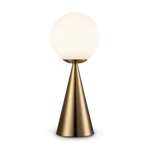 Настольная лампа Glow FR5289TL-01BS Freya белая 1 лампа, основание латунь металл в стиле современный молекула шар