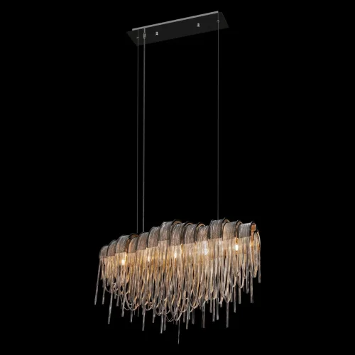 Люстра подвесная Volver 10404/720L SN LOFT IT никель на 5 ламп, основание никель в стиле арт-деко цепочки фото 4