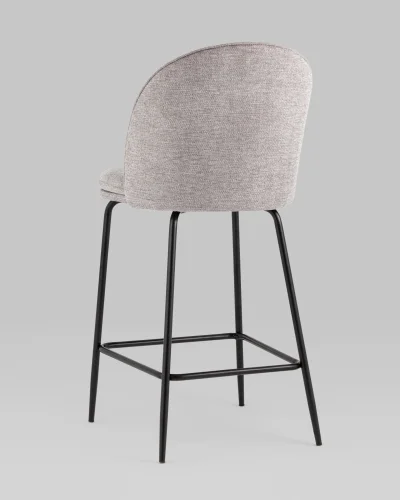 Стул полубарный Echo, светло-серый УТ000038596 Stool Group, серый/шенилл, ножки/металл/чёрный, размеры - ***** фото 5