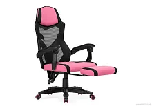 Компьютерное кресло Brun pink / black 15731 Woodville, розовый чёрный/сетка ткань, ножки/пластик/чёрный, размеры - *1200***610*550
