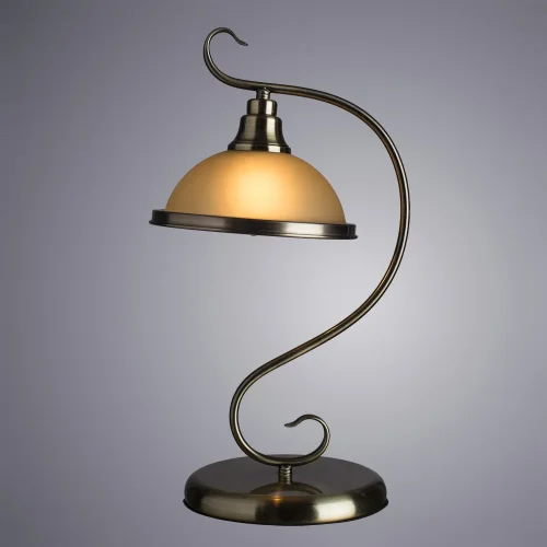 Настольная лампа SAFARI A6905LT-1AB Arte Lamp бежевая 1 лампа, основание античное бронза металл в стиле кантри  фото 2