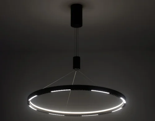 Светильник подвесной LED FL5856 Ambrella light чёрный 1 лампа, основание чёрное в стиле современный хай-тек кольца фото 3