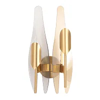 Бра CASA AP2 BRASS Crystal Lux серый янтарный на 2 лампы, основание латунь в стиле современный 