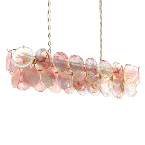 Люстра подвесная Лолли / Lolly 10492/1200R Pink LOFT IT розовая на 8 ламп, основание бронзовое в стиле современный фото 6