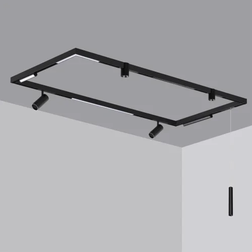 Шинопровод накладной/подвесной 3м Vector 135301 Novotech чёрный в стиле хай-тек современный для светильников серии Vector шинопровод накладной vector 220в фото 3 Шинопровод накладной/подвесной 3м Vector 135301 Novotech чёрный в стиле хай-тек современный для светильников серии Vector шинопровод накладной vector 220в фото 3