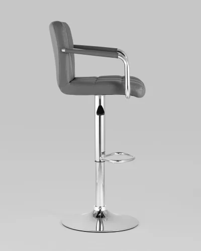 Стул барный Малави, серый NP УТ000039148 Stool Group, серый/экокожа, ножки/металл/, размеры - 910*1110**** фото 2