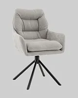 Стул Ральфио букле светло-серый УТ000041572 Stool Group, серый/букле, ножки/металл/чёрный, размеры - *****