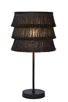 Настольная лампа Extravaganza Togo 10507/81/36 Lucide чёрная 1 лампа, основание чёрное металл в стиле винтаж современный 