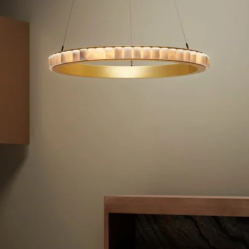 Люстра подвесная MONSINE D60 Brass 196988-23 ImperiumLoft коричневая на 1 лампу, основание латунь в стиле современный фото 17