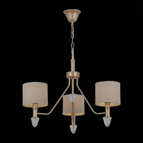 Люстра подвесная Vilede SLE107003-03 Evoluce бежевая на 3 лампы, основание разноцветное золотое в стиле современный  фото 2