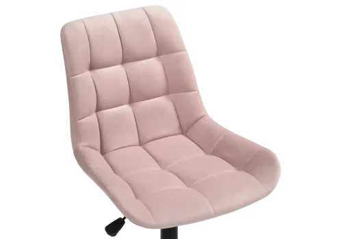 Компьютерное кресло Честер розовый / черный 489818 Woodville, розовый/велюр, ножки/металл/чёрный, размеры - ****500*600 фото 6
