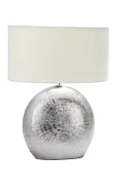 Настольная лампа Valois OML-82314-01 Omnilux белая 1 лампа, основание серебряное керамика в стиле современный 