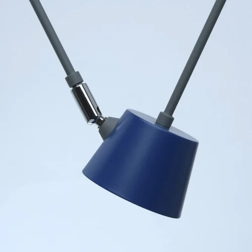 Светильник подвесной LED Хартвиг 717011302 DeMarkt красный синий на 2 лампы, основание серое в стиле современный фото 6