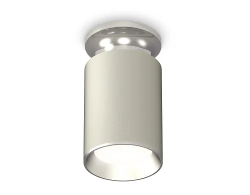 Светильник накладной Techno spot XS6314101 Ambrella light серый 1 лампа, основание серебряное в стиле модерн круглый