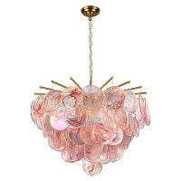 Люстра подвесная Лолли / Lolly 10492/800 Pink LOFT IT розовая на 10 ламп, основание бронзовое в стиле современный Люстра подвесная Лолли / Lolly 10492/800 Pink LOFT IT розовая на 10 ламп, основание бронзовое в стиле современный