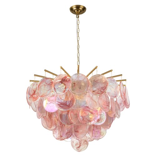 Люстра подвесная Лолли / Lolly 10492/800 Pink LOFT IT розовая на 10 ламп, основание бронзовое в стиле современный Люстра подвесная Лолли / Lolly 10492/800 Pink LOFT IT розовая на 10 ламп, основание бронзовое в стиле современный
