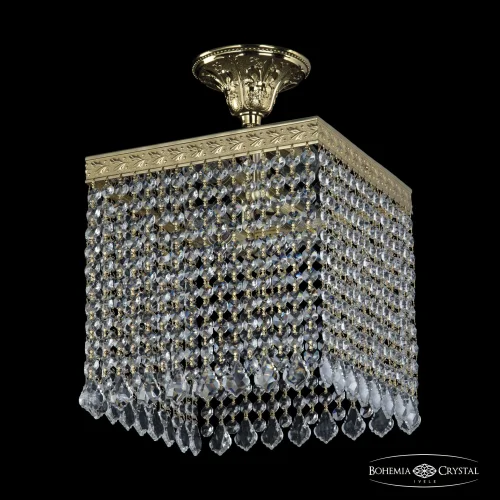Светильник потолочный 19202/25IV G Leafs Bohemia Ivele Crystal прозрачный 3 лампы, основание золотое в стиле классический leafs