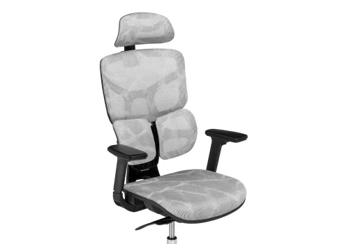 Компьютерное кресло Samur white / black 15817 Woodville, серый/сетка, ножки/металл/хром, размеры - *1370***700*700 фото 7