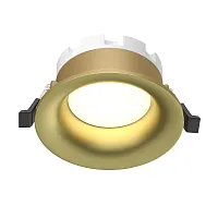 Светильник точечный Slim DL027-GX53-MG Maytoni матовый золото на 1 лампу, основание матовое золото в стиле современный круглый