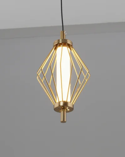Светильник подвесной LED Eloise V11354-PL Moderli белый золотой на 1 лампу, основание золотое в стиле современный фото 3