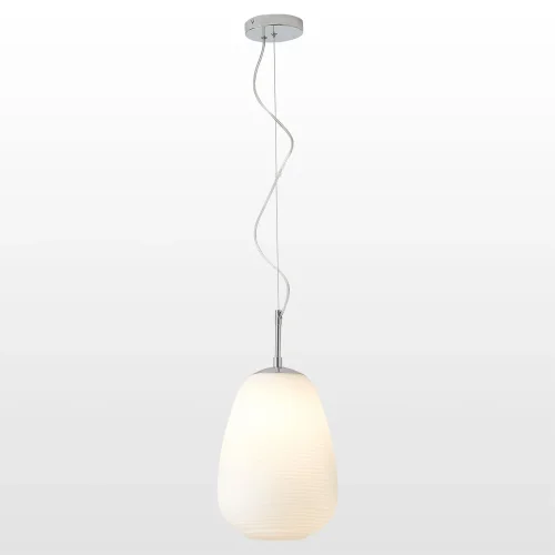 Светильник подвесной Limestone LSP-8401 Lussole белый 1 лампа, основание хром в стиле современный 
