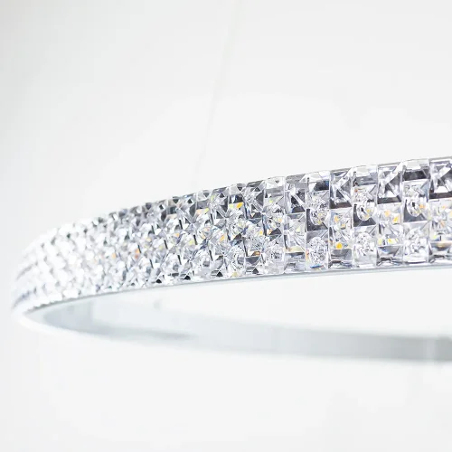Светильник подвесной LED Orione A2182SP-80CC Arte Lamp хром 1 лампа, основание хром в стиле современный хай-тек минимализм с пультом кольца фото 4