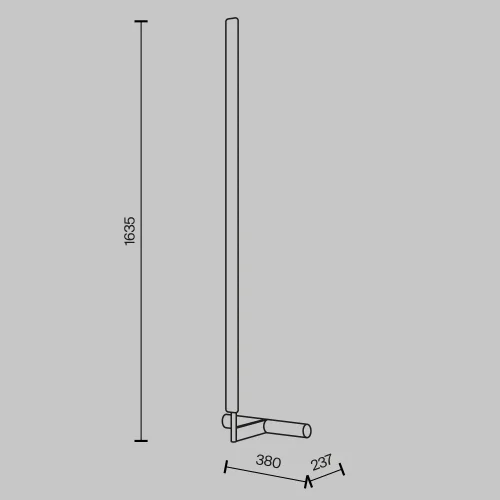 Торшер LED Combo MOD214FL-L20B3K1 Maytoni чёрный на 1 лампу, основание чёрное в стиле современный фото 6