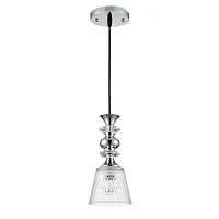 Светильник подвесной Manola 8049/1A Lumion прозрачный на 1 лампу, основание хром в стиле современный 