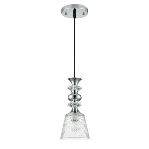 Светильник подвесной Manola 8049/1A Lumion прозрачный на 1 лампу, основание хром в стиле современный 