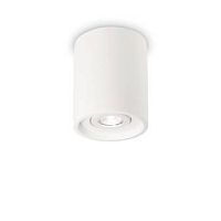 Светильник накладной OAK PL1 ROUND BIANCO Ideal Lux белый 1 лампа, основание белое в стиле современный круглый