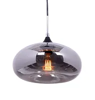 Светильник подвесной Brosso LDP 6810-1 GY Lumina Deco серый 1 лампа, основание чёрное в стиле современный выдувное