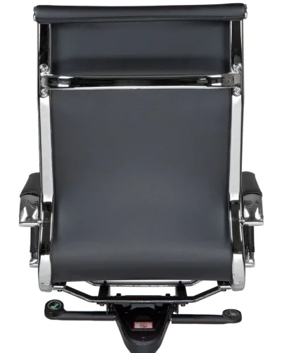 Офисное кресло для руководителей 101F-LMR CLARK, цвет чёрный Dobrin, чёрный/экокожа, ножки/металл/хром, размеры - 1090*1150***680*680 фото 7