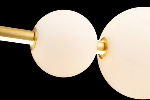 Светильник подвесной LED Freccia MOD063PL-L50G3K Maytoni белый 1 лампа, основание золотое в стиле современный шар фото 3