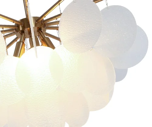 Люстра потолочная Альвия 07684-6,20 Kink Light белая на 6 ламп, основание бронзовое в стиле современный  фото 2