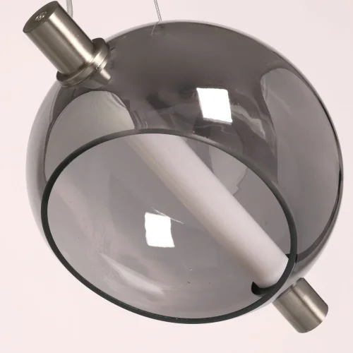 Светильник подвесной LED Граффити 678013801 DeMarkt серый никель 1 лампа, основание никель в стиле современный  фото 4