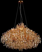 Люстра подвесная хрустальная Alessia WE188.18.303 Wertmark прозрачная на 18 ламп, основание золотое в стиле современный 